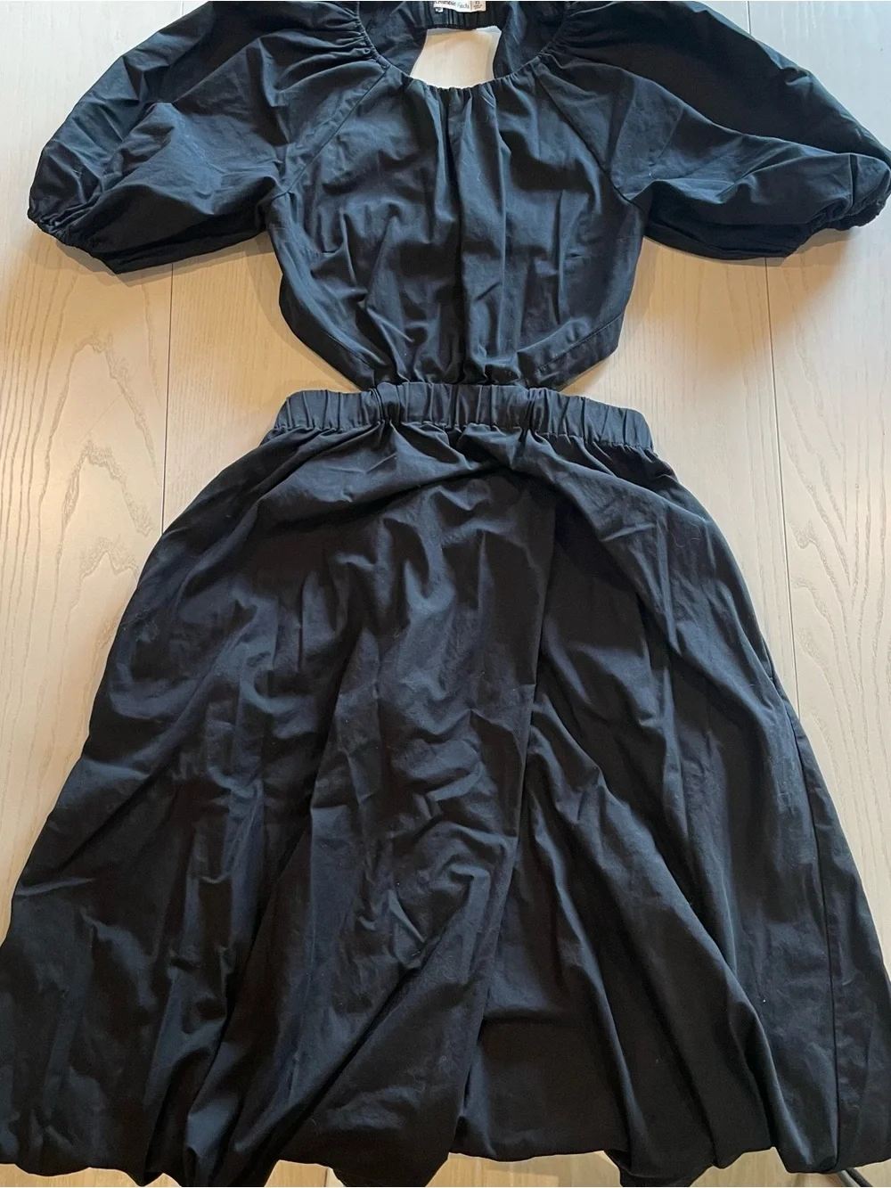 Abercrombie & Fitch High-Neck Open Back Midi Dress (Black) - Size XS